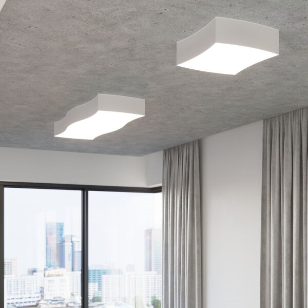 Sollux SL.1054 - Stropné svietidlo SQUARE 2xE27/60W/230V biela