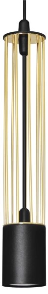 LED Luster na lanku BARS 3xGU10/4,8W/230V čierna/zlatá