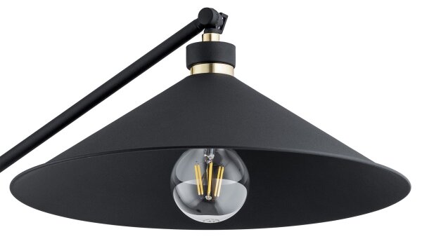 Argon 4732 - Stojacia lampa NASHVILLE 1xE27/15W/230V čierna