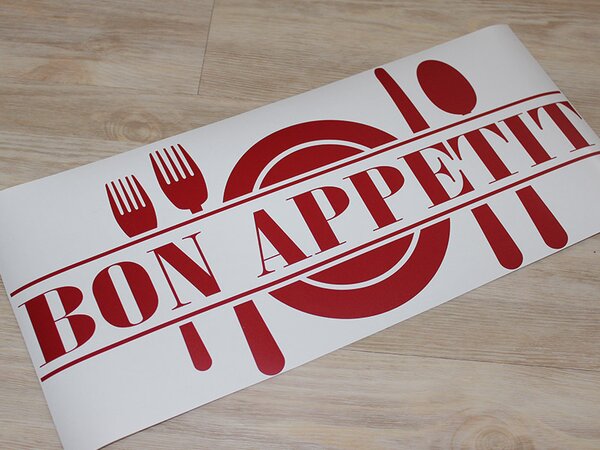 Nalepte.cz Bon Appetit nálepka na stenu 40 x 18 cm