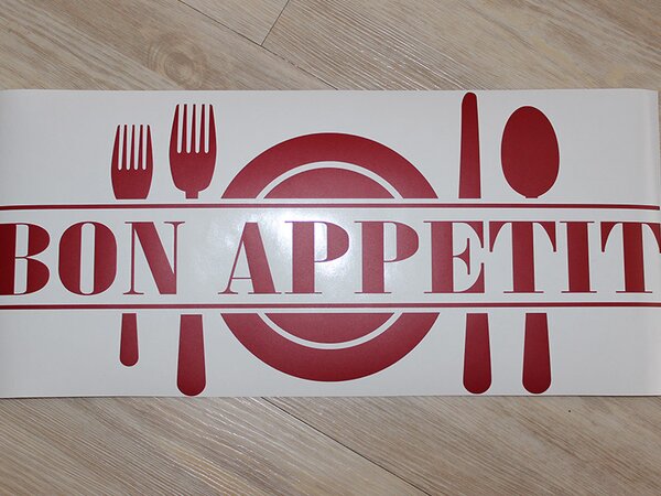 Nalepte.cz Bon Appetit nálepka na stenu 40 x 18 cm
