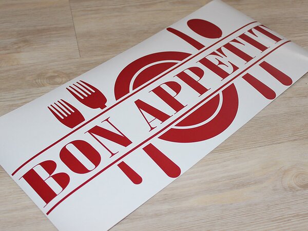 Nalepte.cz Bon Appetit nálepka na stenu 40 x 18 cm