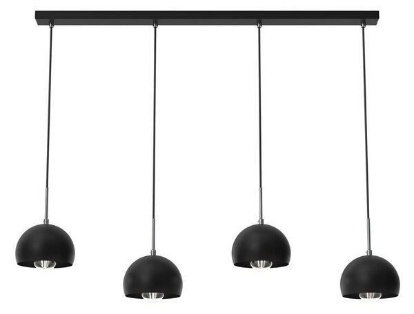 Luster na lanku COOL 4xE27/60W/230V čierna