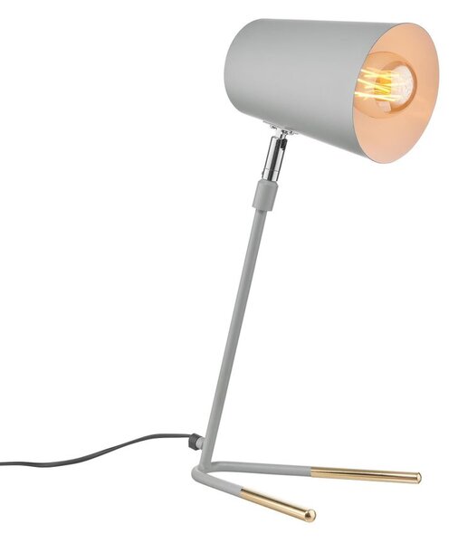 LUXA Stolná lampa 47 cm - šedá/zlatá