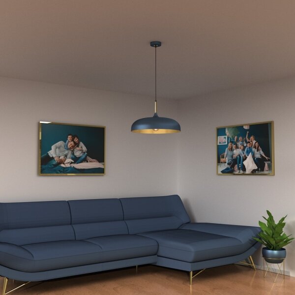 BRILAGI - Luster na lanku ABRAHAM 1xE27/60W/230V pr. 45 cm modrá