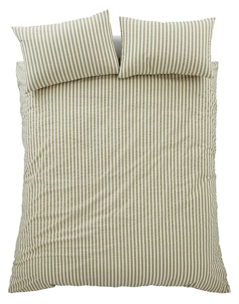 Zelené obliečky na jednolôžko 135x200 cm Cotton Rich Woven Stripe – Pineapple Elephant