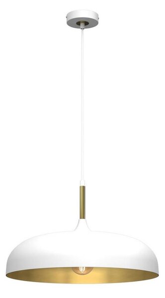 Luster na lanku LINCOLN 1xE27/60W/230V pr. 45 cm biela