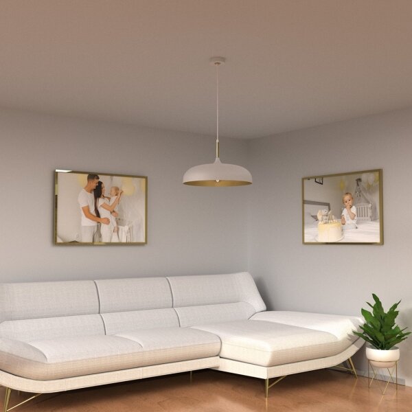 Brilagi - Luster na lanku ABRAHAM 1xE27/60W/230V pr. 45 cm biela