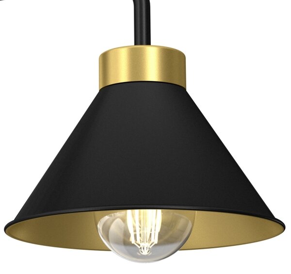 Nástenná lampa DEMET 1xE27/60W/230V čierna/zlatá