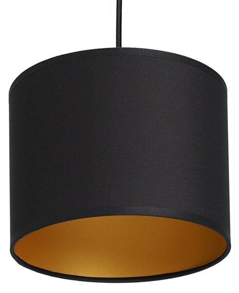 Luster na lanku ARDEN 1xE27/60W/230V pr. 18 cm čierna/zlatá