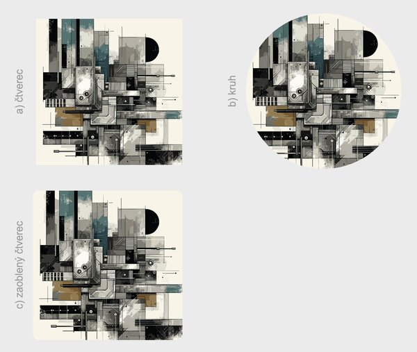 Nalepte.cz Industrial abstrakt textilní prelepiteľná nálepka na stenu šírka 20 cm