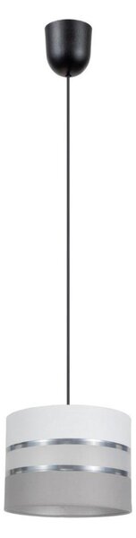 Luster na lanku CORAL 1xE27/60W/230V pr. 20 cm biela/šedá
