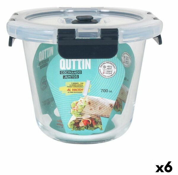 Tepelný obedár Quttin Vákuový ventil 700 ml 14 x 14 x 11 cm (6 kusov)