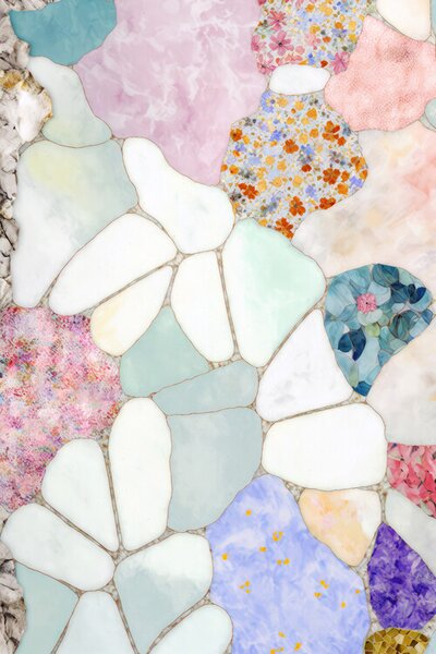 Ilustrácia Floral Mosaic, Treechild, (26.7 x 40 cm)