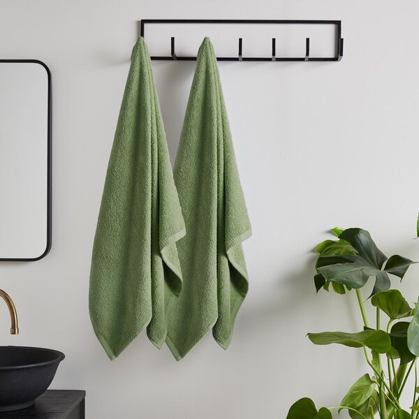 Zelené rýchloschnúce/froté bavlnené uteráky a osušky v súprave 8 ks Quick Dry – Catherine Lansfield
