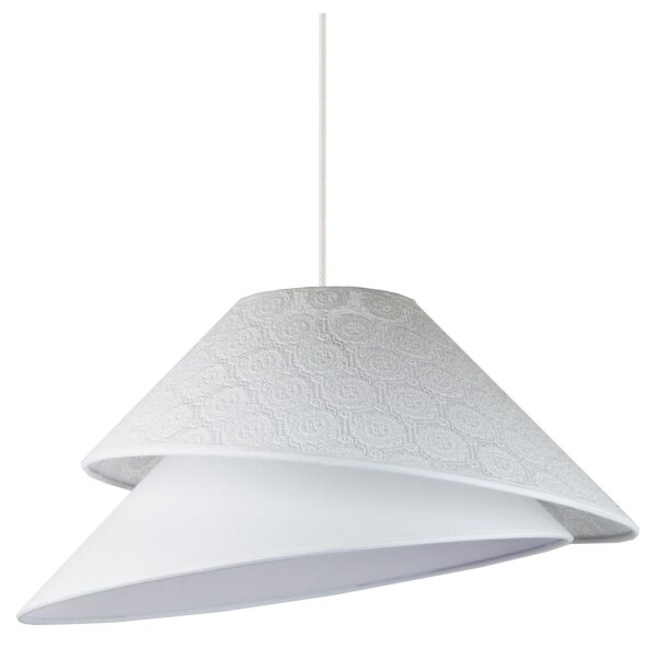 Duolla - Luster na lanku COCO 1xE27/40W/230V pr. 50 cm biela