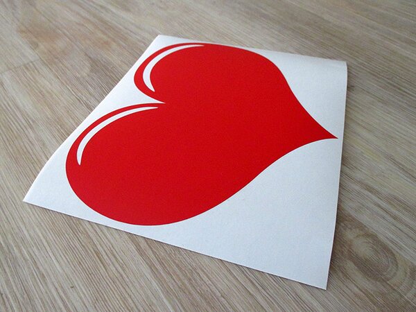Nalepte.cz Srdce 03 nálepka na stenu 1 ks srdce 25 x 19 cm