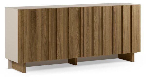 Krémovobiela/v prírodnej farbe komoda z borovicového dreva 180x78x43 cm Marlo – Marckeric