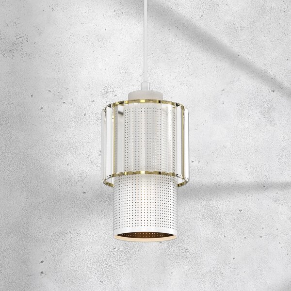 Luster na lanku BLANCO 1xE27/60W/230V biela