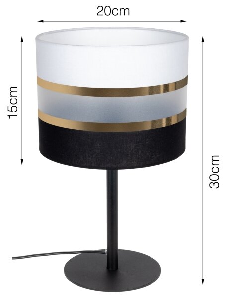 Stolná lampa CORAL 1xE27/60W/230V čierna