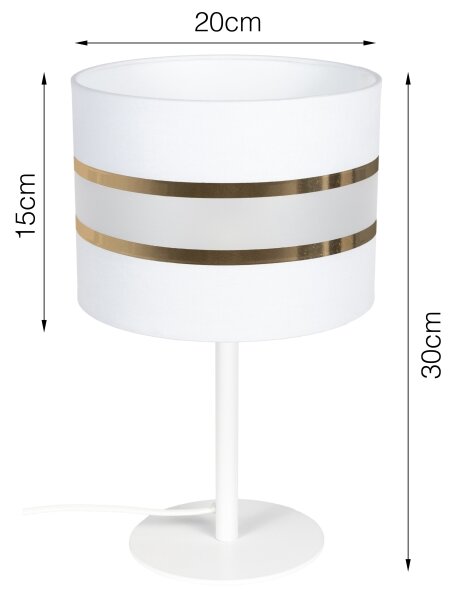 Stolná lampa CORAL 1xE27/60W/230V biela
