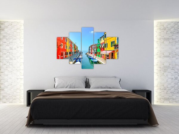 Obraz - Ostrov Burano, Benátky, Taliansko (150x105 cm)
