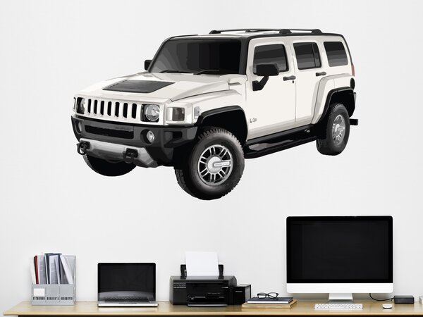 Nalepte.cz Hummer textilní prelepiteľná nálepka na stenu 47 x 28 cm