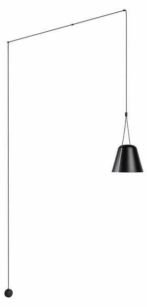 LEDS-C4 Attic závesná lampa kužeľ decentrál čierna