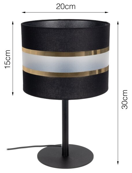 Stolná lampa CORAL 1xE27/60W/230V čierna