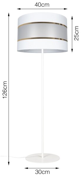 Stojacia lampa CORAL 1xE27/60W/230V biela