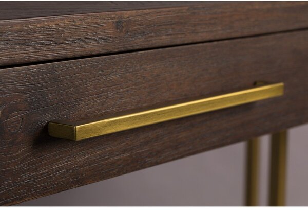Konzolový stolík v dekore akácie v tmavo prírodnej farbe 45x120 cm Class – Dutchbone