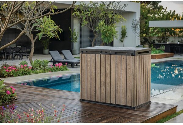 Hnedý plastový záhradný úložný box Deco – Keter