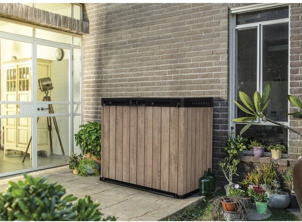 Hnedý plastový záhradný úložný box Deco – Keter