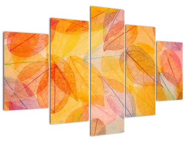 Obraz - Pozadie z jesenného lístia (150x105 cm)