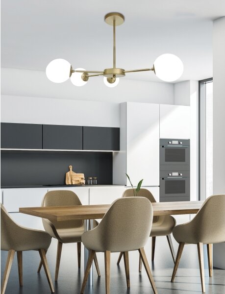 Luster na tyči MATI 4xG9/20W/230V zlatá
