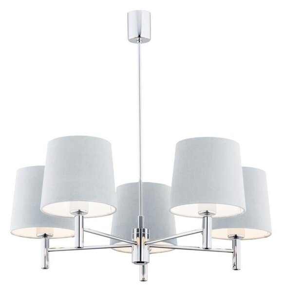 Argon 2076 - Luster na tyči BOLZANO 5xE27/15W/230V modrá