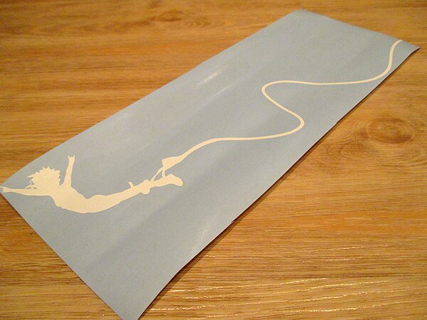 Nalepte.cz Bungee jumping nálepka na stenu 11 x 30 cm