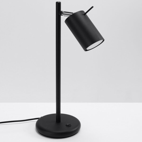 Sollux SL.1091 - Stolná lampa RING 1xGU10/10W/230V čierna