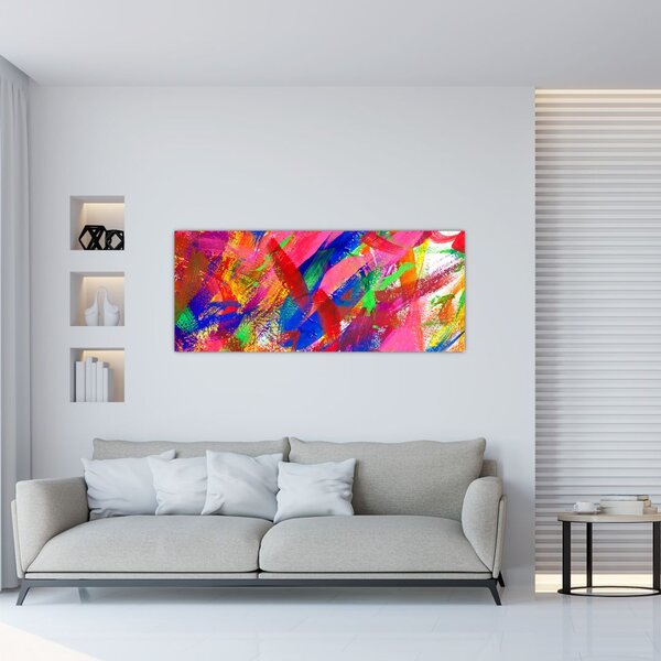 Obraz - Farebná abstrakcia (120x50 cm)