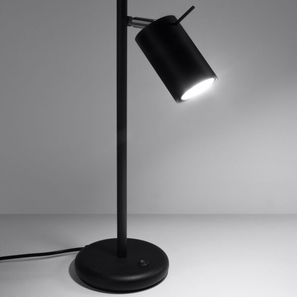 Sollux SL.1091 - Stolná lampa RING 1xGU10/10W/230V čierna