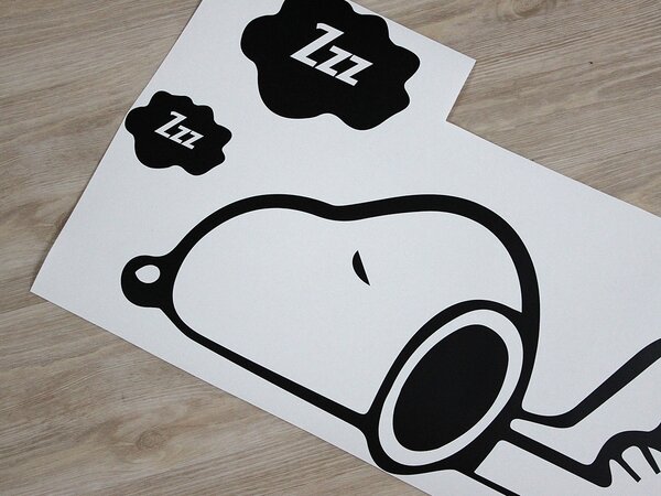 Nalepte.cz Snoopy na vypínač nálepka na stenu 15 x 8 cm
