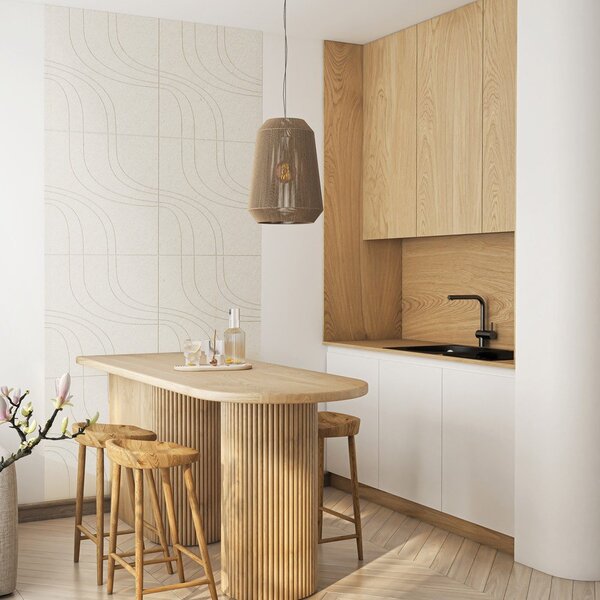Látkové akustické panely v súprave 2 ks 60x60 cm Waves II – Styler