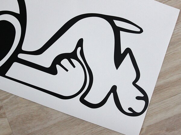 Nalepte.cz Snoopy na vypínač nálepka na stenu 15 x 8 cm