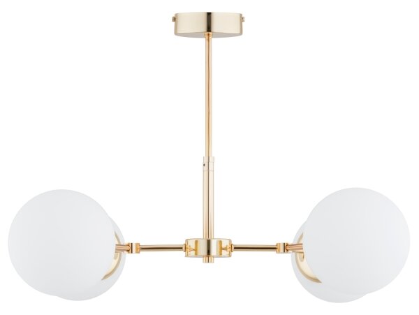Luster na tyči FOTON 4xE14/40W/230V zlatá/biela