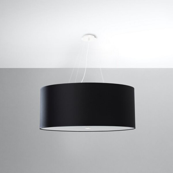 Sollux SL.0790 - Luster na lanku OTTO 6xE27/60W/230V pr. 70 cm čierna