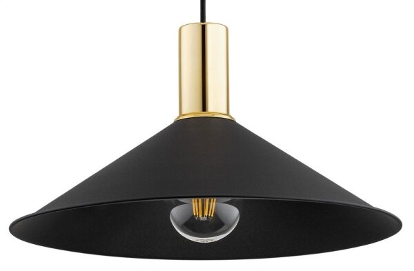 Argon 4912 - Luster na lanku MINORI 1xE27/15W/230V čierna/zlatá