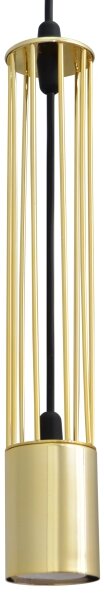 LED Luster na lanku BARS 2xGU10/4,8W/230V zlatá/čierna