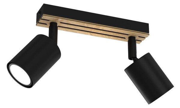 Bodové svietidlo TERRA 2xGU10/8W/230V čierna/dub