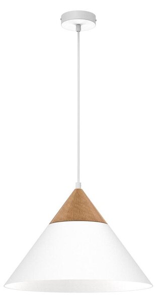 Luster na lanku SINGLE 1xE27/15W/230V biela/buk