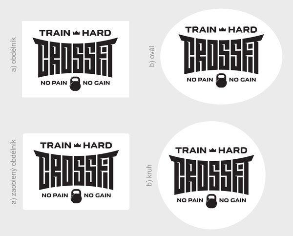 Nalepte.cz Crossfit nálepka na stenu šírka 20 cm